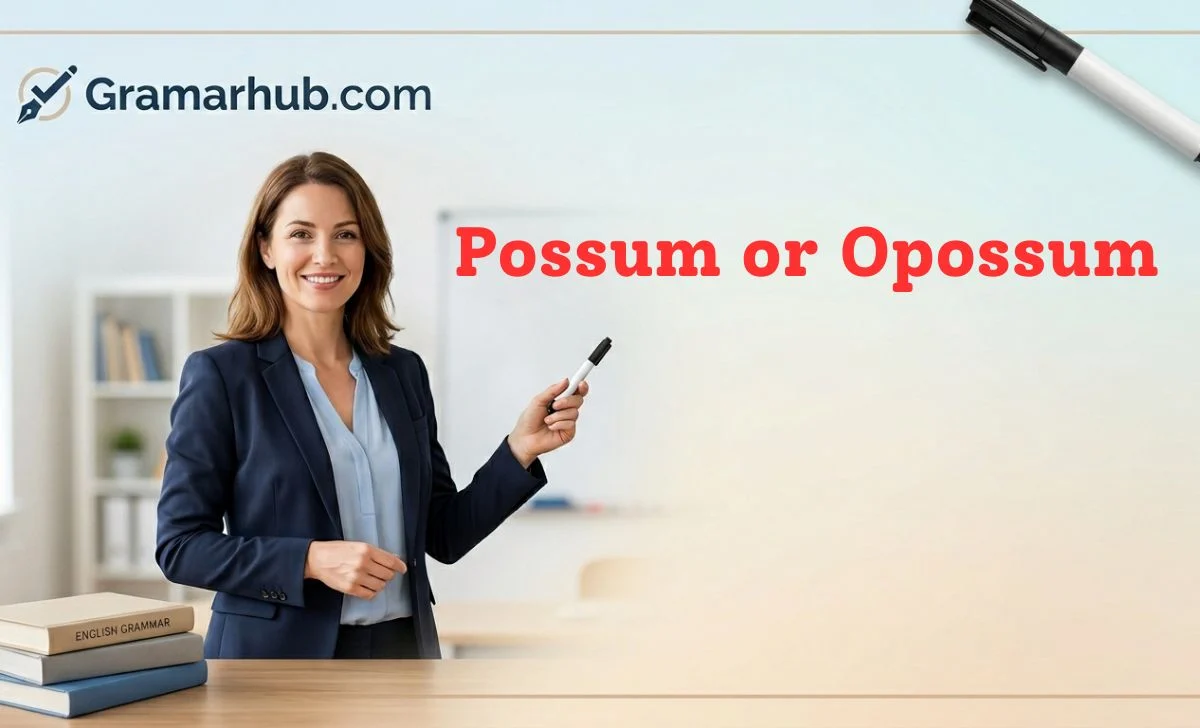 Possum or Opossum