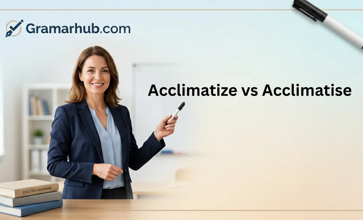 Acclimatize vs Acclimatise