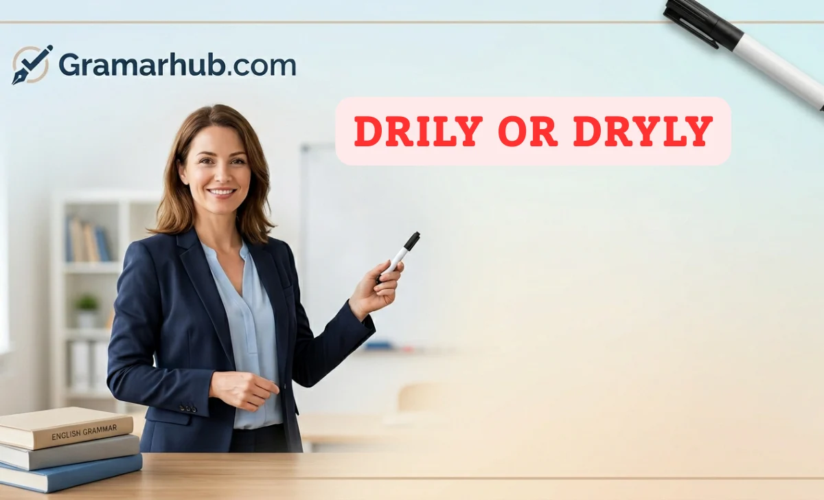 Drily or Dryly