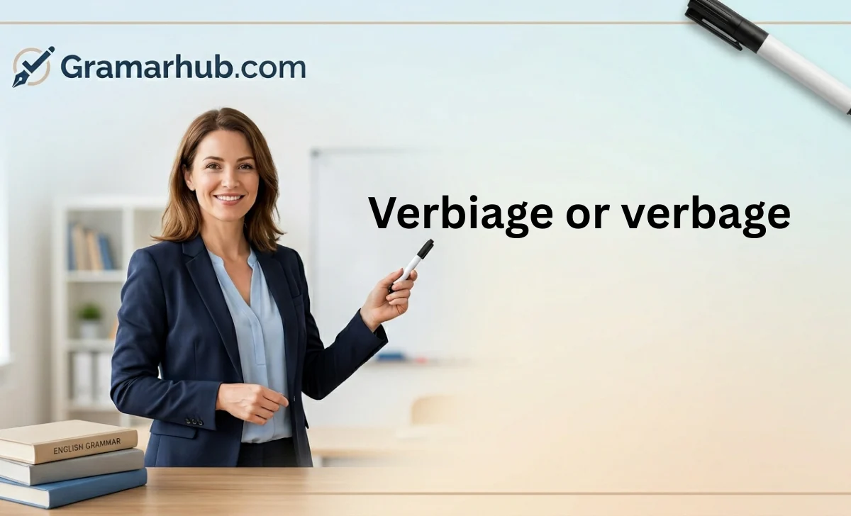 verbiage or verbage